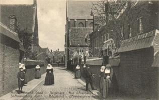 Ghent, Gand, Gent; Mont St. Amand, Beguinage, Rue dArenberg / street, nuns