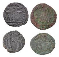 4db-os vegyes római rézpénz tétel, közte II. Constantius, Valens T:vegyes
4pcs of Roman copper coin...