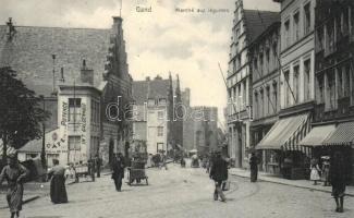 Ghent, Gand; Marche aux Légumes, Cafe de la Potence in F. Galgenhuis / vegetable market, cafe