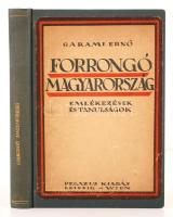 Garami Ernő: Forrongó Magyarország. Emlékezések és tanulságok. Bécs, 1922. Pegazus.  243 p. A címlapokat és az ajánlást Biró Mihály rajzolta. Korabeli egészvászon-kötésben, az eredeti borító felragasztva.