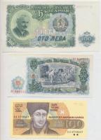 Bulgária 1951. 25L + 100L + 1974. 1L + 20L + 1993. 100L T:I-III Bulgaria 1951. 25 Leva + 100 Leva + 1974. 1 Lev + 1993. 100 Leva C:UNC-F