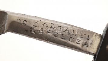 Régi kinyitható beretva Faltanyi Tapolcza jelzéssel, 23cm