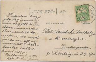 1908 Léva, Levice; Klein Sándor órás és ékszerész üzlete, a tulajdonos és családja / Sándor Klein ...