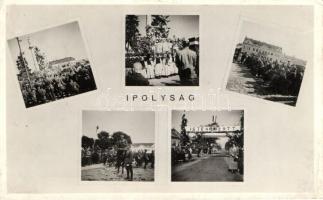 1938 Ipolyság, Sahy; bevonulás / entry of the Hungarian troops, &#039;Az első visszatért magyar város&#039; So. Stpl. (EK)