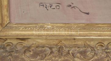 Fried Pál (1893-1955): Balerina. Olaj, vászon, jelzett, antik sérült keretben, 80×60 cm