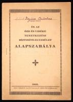 1943 Tagsági könyv és az Ózd és vidéke temetkezési biztosító-egyesület alapszabálya bélyegekkel, 20x14cm