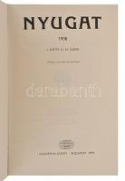 Nyugat 1908. 1-2. köt. Bp., 1979, Akadémiai Kiadó. A Nyugat folyóirat 1908-as évfolyamának reprint k...