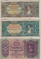 39db-os vegyes magyar pengő és adópengő bankjegy tétel T:vegyes