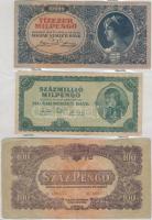 39db-os vegyes magyar pengő és adópengő bankjegy tétel T:vegyes