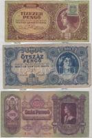 39db-os vegyes magyar pengő és adópengő bankjegy tétel T:vegyes