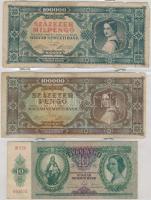 39db-os vegyes magyar pengő és adópengő bankjegy tétel T:vegyes