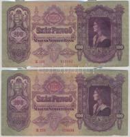 39db-os vegyes magyar pengő és adópengő bankjegy tétel T:vegyes