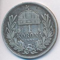 1892KB 1K Ag "Ferenc József" T:2-,3