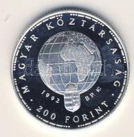 1992. 200Ft Ag "Veszélyeztetett állatvilág-gólya" T:BU