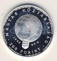 1992. 200Ft Ag "Veszélyeztetett állatvilág-gólya" T:PP