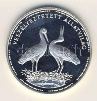 1992. 200Ft Ag "Veszélyeztetett állatvilág-gólya" T:PP