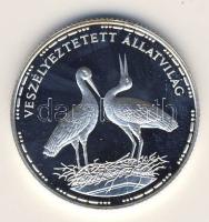 1992. 200Ft Ag "Veszélyeztetett állatvilág-gólya" T:PP