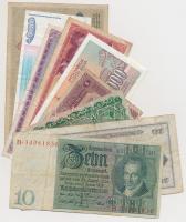 30db-os vegyes külföldi bankjegy tétel, közte Csehszlovákia, Német Birodalom, Románia, Szovjetunió T...