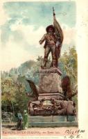 Bergisel, Andreas Hofer Denkmal / statue, Kuenstlerpostkarte No. 1632. von Ottmar Zieher litho s: Compton