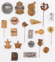 20db-os vegyes magyar és külföldi jelvény kitűző tétel, legtöbb zománcozott T:vegyes