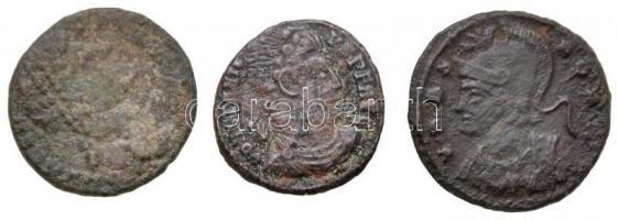 Római Birodalom 3db-os bronzpénz tétel T:3,3-  Roman Empire 3pcs of bronze coins C:F,VG