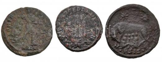 Római Birodalom 3db-os bronzpénz tétel T:3,3- 
Roman Empire 3pcs of bronze coins C:F,VG
