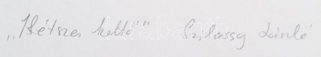 1944 Szilassy László a Kétszer kettő című film werkfotóján, 23x29 cm