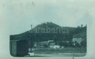 1939 Kőhalom, Rupea; látkép, várrom a vasútállomásról nézve/ town view, castle ruins from the railway station, photo (EK)