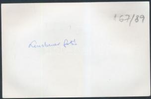 cca 1950-1970 A megszűnt 52-es villamos, Linzbauer Tamás fotója, hátulján feliratozva, pecséttel jel...