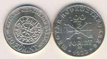 1972. 50Ft + 100Ft Ag "I.István" pár T:BU