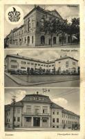 Losonc, Lucenec; Városháza, Pénzügyi palota, Főszolgabírói hivatal, automobile / Town hall, Financial palace, Court house (EK)