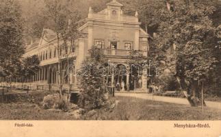 Menyháza-fürdő, Moneasa; Fürdőház, kiadja Illés Albert / bath house (Rb)