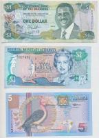 Vegyes: Bahamák 2001. 1$ + Bermuda 2000. 2$ + Suriname 2000. 5G T:I-,II,III Mixed: Bahamas 2001. 1 Dollar + Bermuda 2000. 2 Dollars + Suriname 2000. 5 Gulden C:AU,XF,F