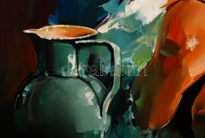 Fassel L'ousa Ferenc (1915-2009): Akt. Olaj, farost jelzett, keretben, 70×50 cm