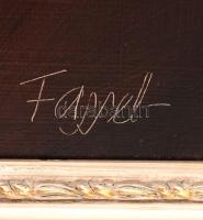 Fassel L'ousa Ferenc (1915-2009): Fekvő akt. Olaj, farost jelzett, keretben, 50×70 cm