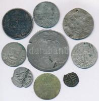 9db-os magyar és külföldi rossz tartásfokú ezüstpénz tétel T:3-,4 9pcs of silver coins C:VG,G