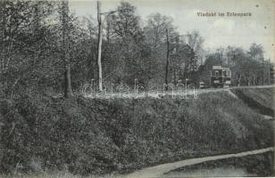 Nagyszeben, Sibiu; Erlenparki viadukt, villamos / viaduct, tram (EK)