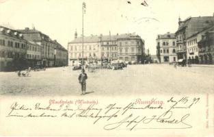 1899 Rumburk, Rumburg; Marktplatz / square