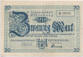 Németország / Weimari Köztársaság 1919. 20M T:III
Germany / Weimar Republic 1919. 20 Mark C:F