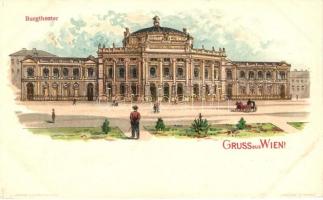 Vienna, Wien; Burgtheater / theatre, Kosmos litho