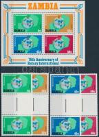1980 Rotary sor ívközéprészes párokban Mi 217-220 + blokk 7 + sor és blokk 2 FDC
