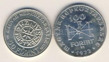 1972. 50Ft + 100Ft Ag "I.István" pár T:BU