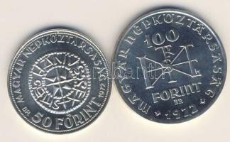1972. 50Ft + 100Ft Ag "I.István" pár T:BU