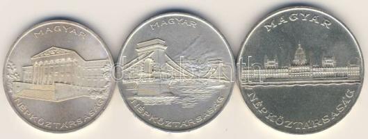 1956. 10Ft + 20Ft + 25Ft Ag "10 éves a Ft" sor T:1