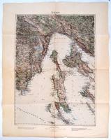 1905 Pola katonai térképe, K.u.k. militägeographisches Isntitut,  68x53 cm