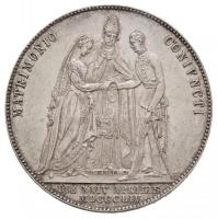 Ausztria 1854A 1G Ag "Ferenc József és Erzsébet házasságkötése" (13g) T:2 polírozott, kis ...