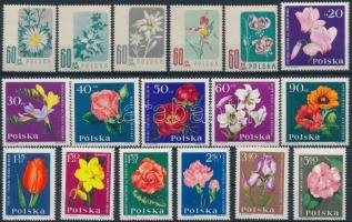 1957-1964 Virág 2 klf sor, 1957-1964 Flower 2 sets