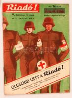 1941 A Riadó! a Légoltalmi Liga lapja V. évfolyamának 1. száma, hátulján kis kivágással