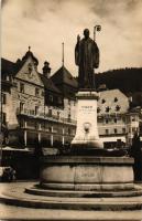 Mariazell, Otkerbrunnen / fountain, Hotel Laufenstein