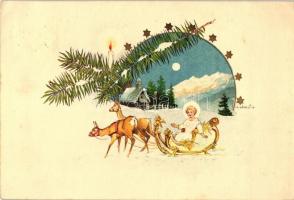 Christmas, angel, deer sled s: K. Sávely D. (EK)